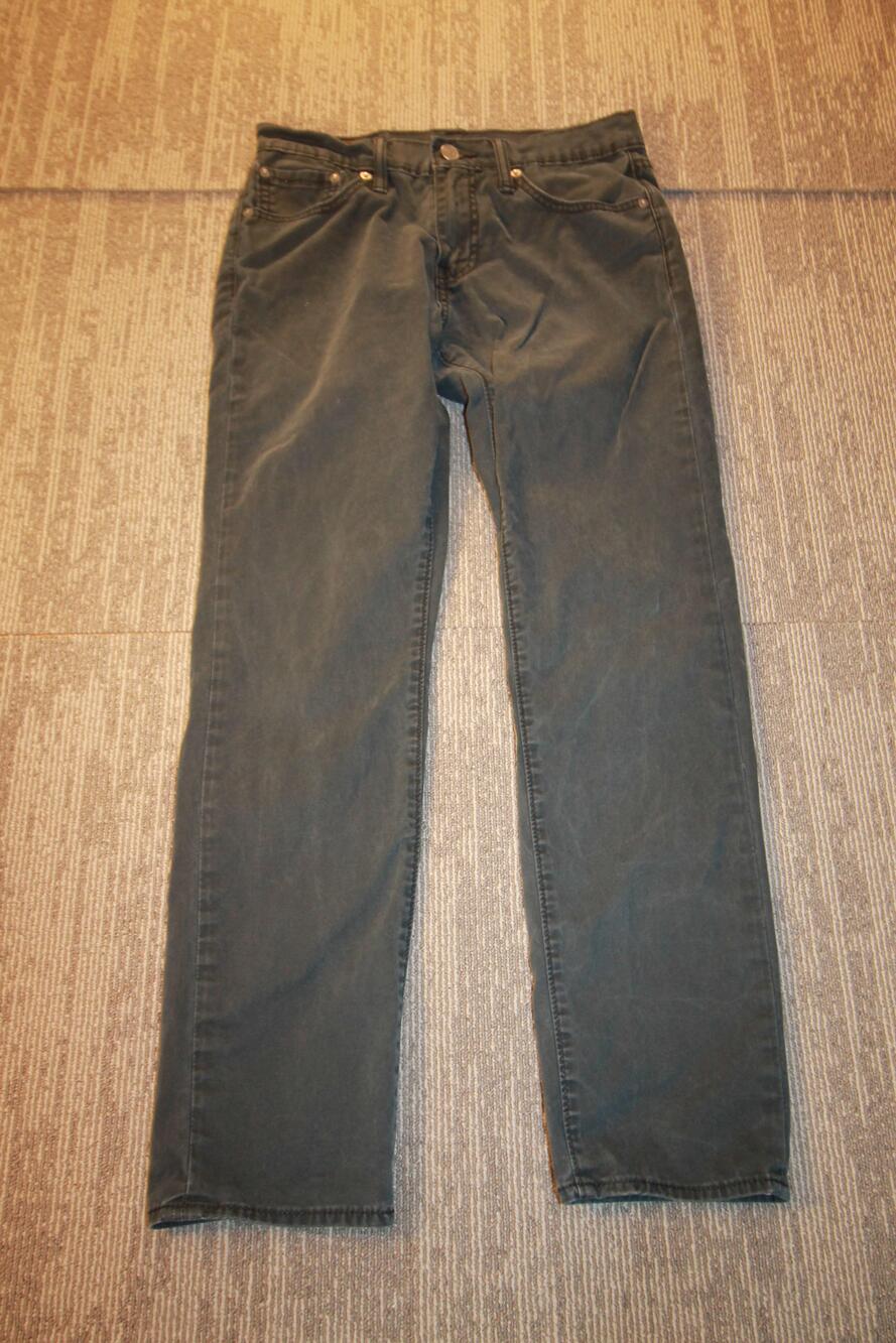 Levis 511 Jeans Mens 29x30 Dark Green Slim Straight Denim 5 Pocket Casual Pants